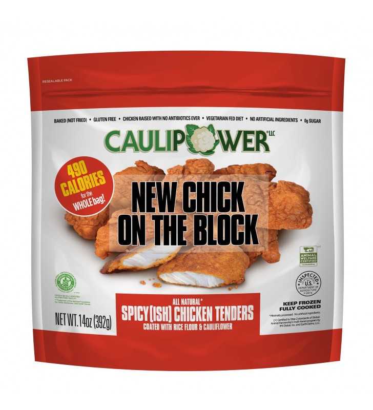 CAULIPOWER Spicy(ish) Chicken Tenders, BAKED (never fried), 14 oz (Frozen)