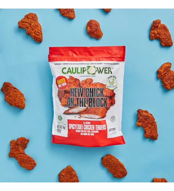CAULIPOWER Spicy(ish) Chicken Tenders, BAKED (never fried), 14 oz (Frozen)