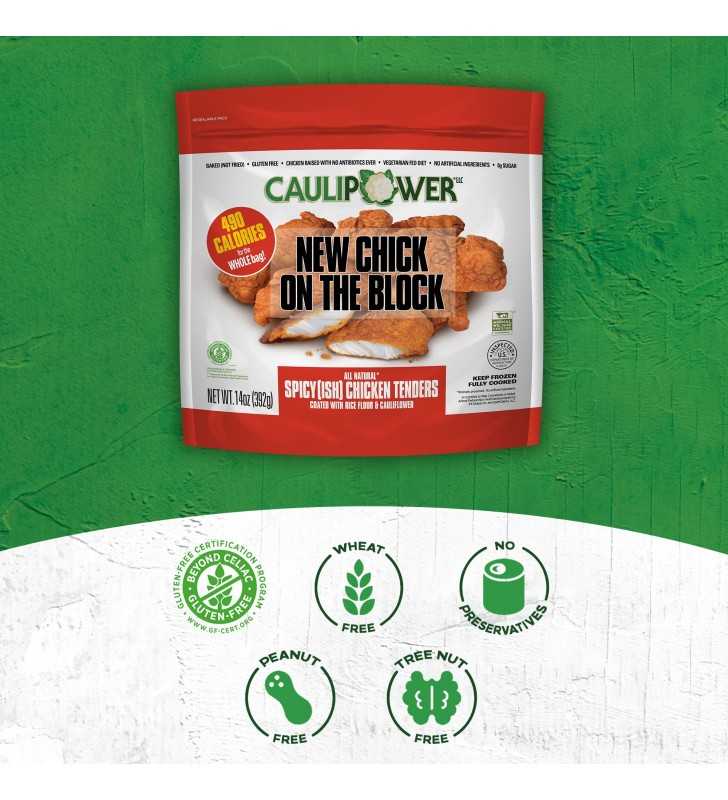 CAULIPOWER Spicy(ish) Chicken Tenders, BAKED (never fried), 14 oz (Frozen)