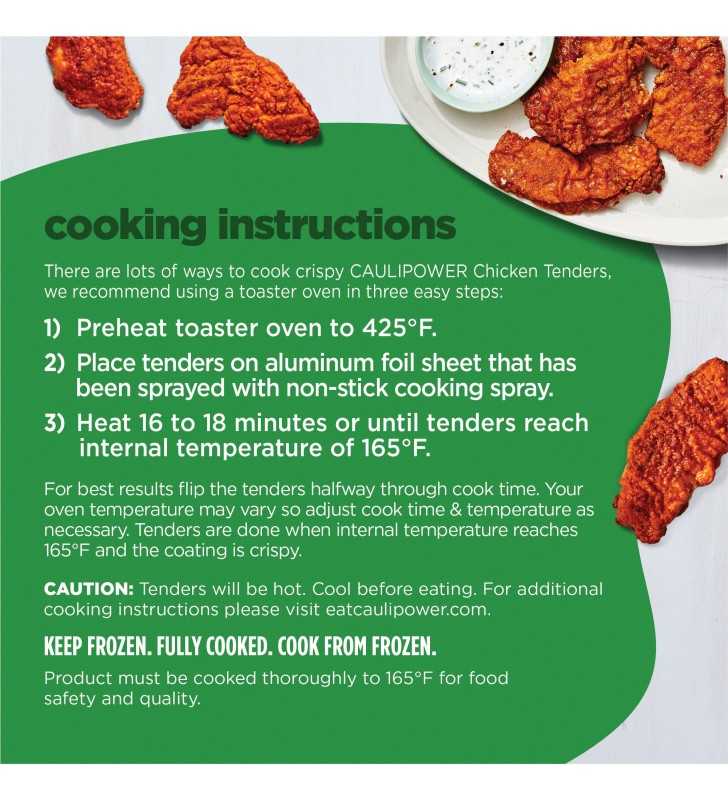 CAULIPOWER Spicy(ish) Chicken Tenders, BAKED (never fried), 14 oz (Frozen)