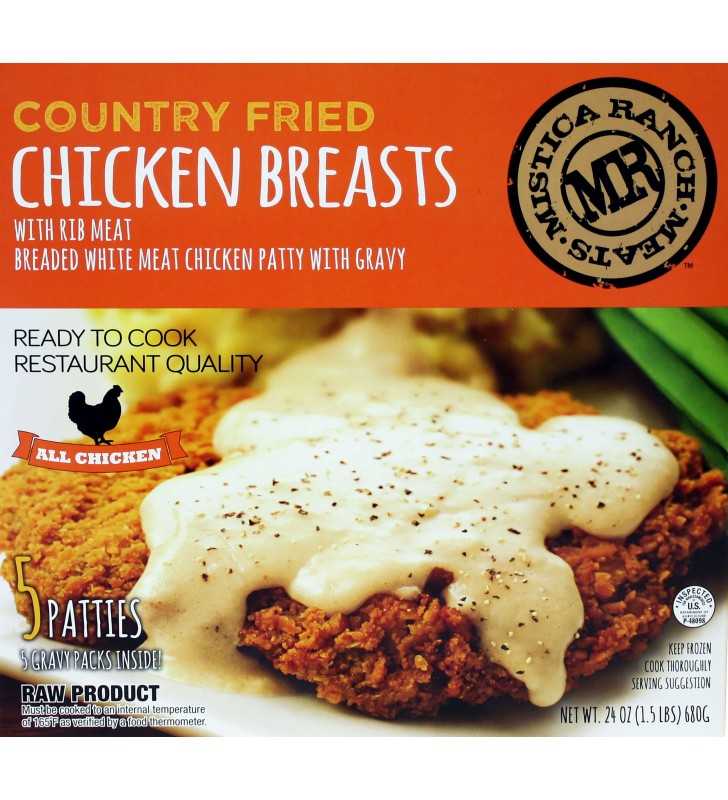 Mistica Ranch Meats Country Fried Chicken Breasts 5 Count With Gravy