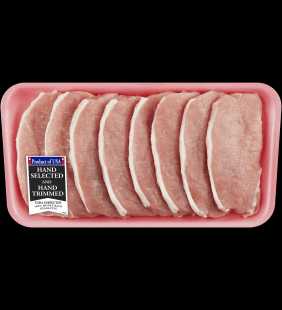 Pork Center Cut Loin Chops Thin Boneless, 1.0 - 2.2 lb