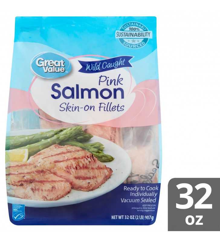 great value wild caught pink salmon skinless fillets