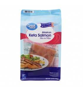 Great Value Frozen Keta Salmon Portions, 12 oz