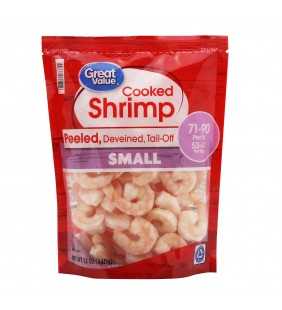 Frozen Cooked Small Peeled, Deveined, Tail-Off Shrimp, 12 oz