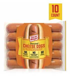 Oscar Mayer Uncured Cheese Hot Dogs, 10 ct - 16 oz. Package