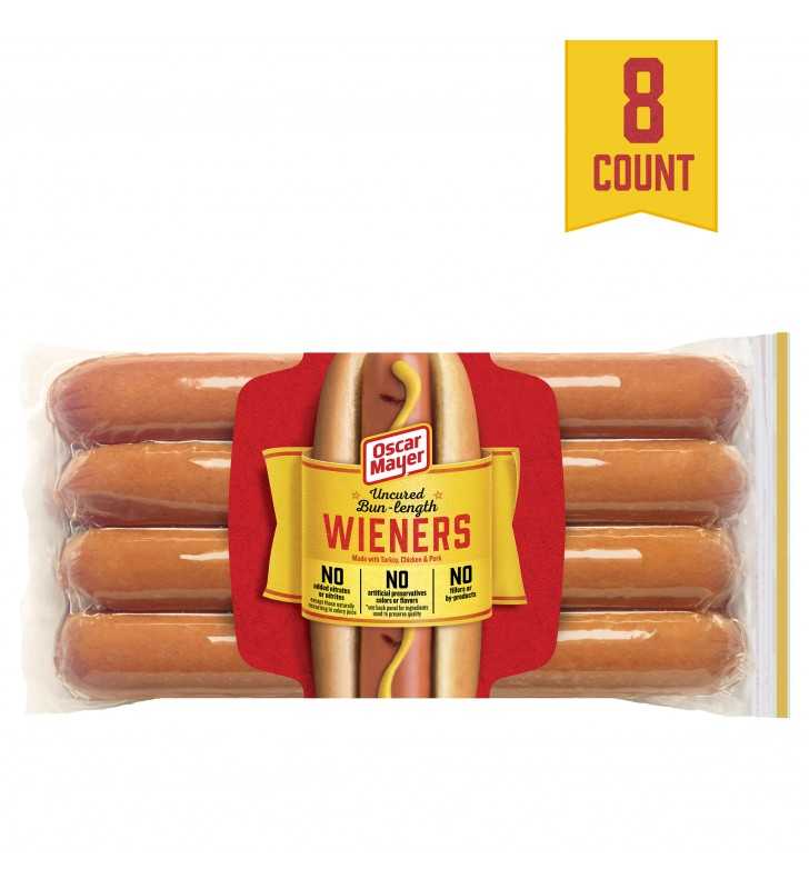 Oscar Mayer Natural Turkey Franks Hot Dogs, 8 Ct Pack 