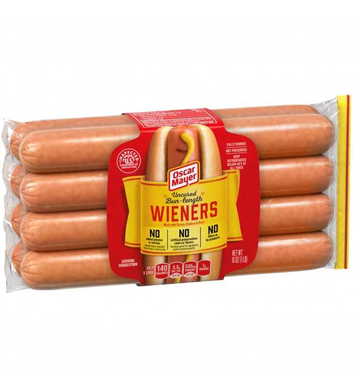 Oscar Mayer Natural Uncured Turkey Franks Hot Dogs - 16oz/8ct