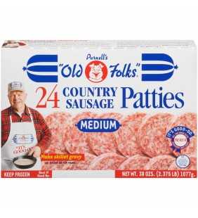 Purnell's Old Folks Medium Patties 24 Count Breakfast Country Sausage 38 Oz Box
