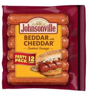 Johnsonville Beddar with Cheddar Smoked Sausages Party Pack 12 Count, 28 oz
