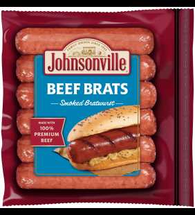 Johnsonville Smoked Beef Bratwursts, 12 oz
