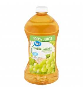 Great Value White Grape 100% Juice, 96 fl oz