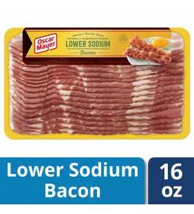 Oscar Mayer Naturally Hardwood Smoked Bacon, Lower Sodium, 16 oz Vacuum Pack