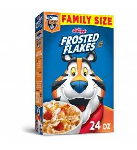 Kellogg's Frosted Flakes, Breakfast Cereal, Original, Family Size, 24 Oz