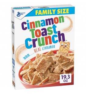 General Mills, Cinnamon Toast Crunch Breakfast Cereal, with Whole Grain, Family Size, 19.3 oz