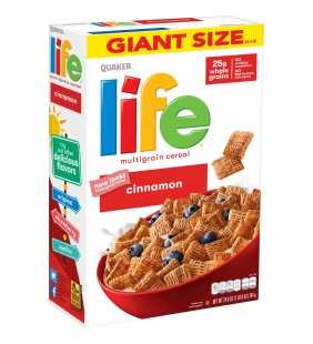 Quaker Life Multigrain Breakfast Cereal, Cinnamon, 24.8 oz Box