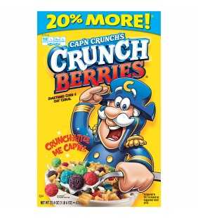 Cap'n Crunch Breakfast Cereal, Crunch Berries, 22.4 oz Box