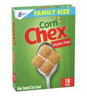 General Mills, Corn Chex Breakfast Cereal, Gluten Free, Family Size 18 oz