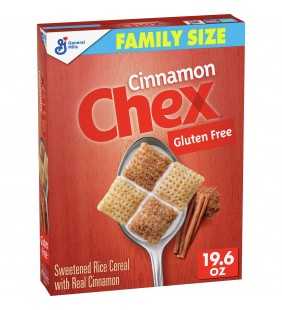 General Mills, Chex Breakfast Cereal, Cinnamon, Gluten Free, Family Size, 19.6 oz