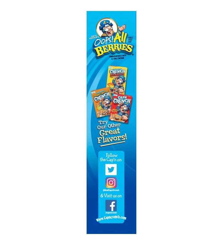 Cap'n Crunch Breakfast Cereal, Oops! All Berries, 21.3 oz Box