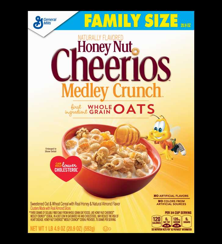 General Mills Honey Nut Cheerios Medley Crunch Breakfast Cereal Family Size 20 9 Oz