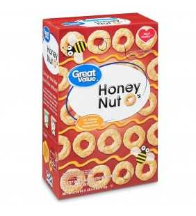 Great Value, Honey Nut O's Oat Breakfast Cereal, 21.6 oz