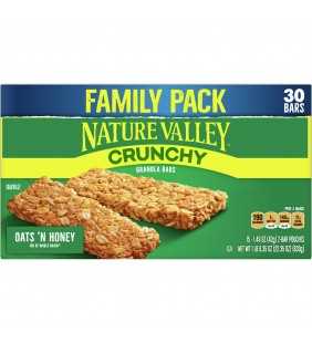 Nature Valley Crunchy Granola Bars, Oats 'n Honey, 30 Ct Family Pack, 22.35 Oz