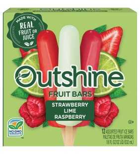 OUTSHINE Strawberry Lime & Raspberry Frozen Fruit Bars 12 Ct. Box Gluten Free Non GMO