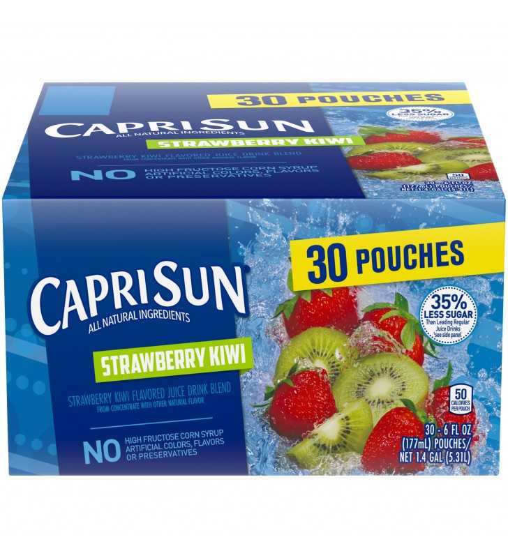 Capri Sun Strawberry Kiwi Flavored Juice Drink Blend, 30 ct - 6 fl