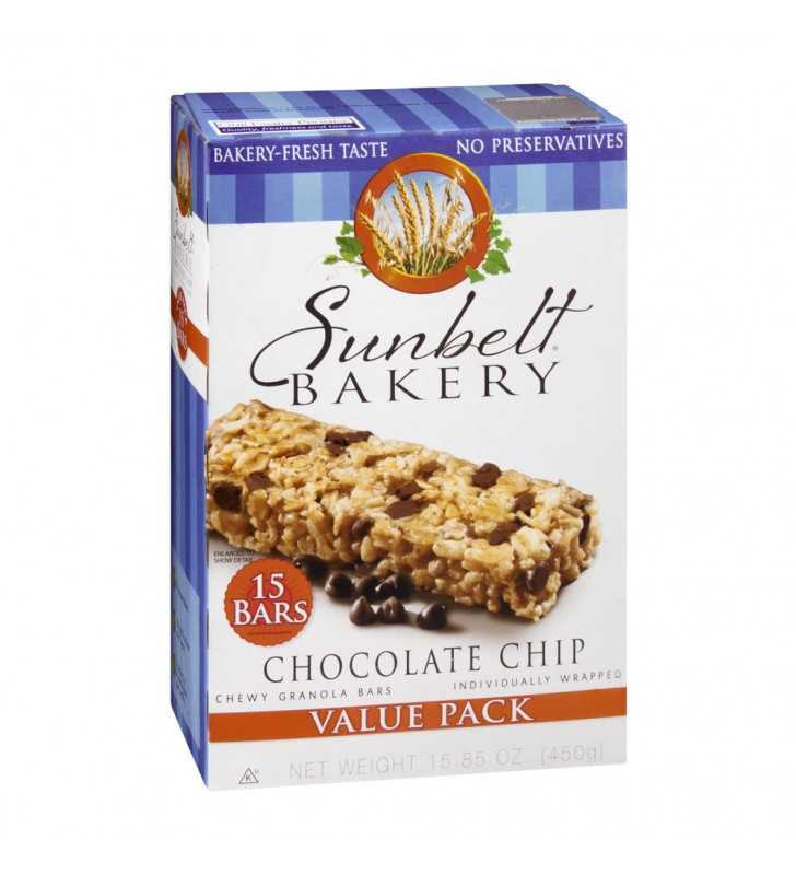 Sunbelt Bakery Chewy Granola Bars, Chocolate Chip, 15 Ct Value Pack, 15 ...