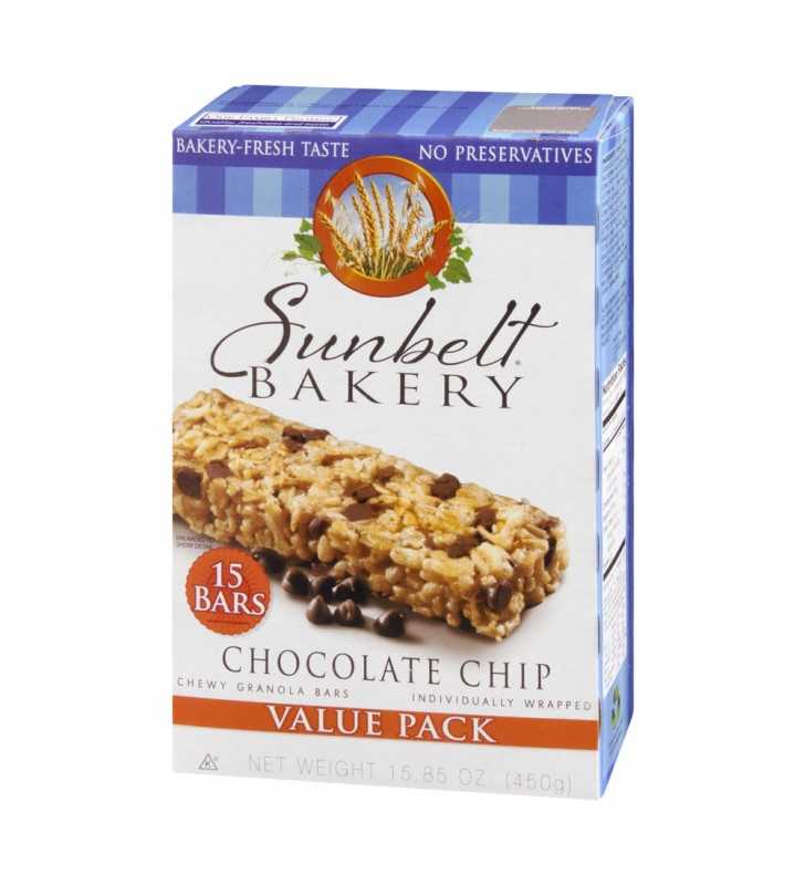 Sunbelt Bakery Chewy Granola Bars, Chocolate Chip, 15 Ct Value Pack, 15 ...