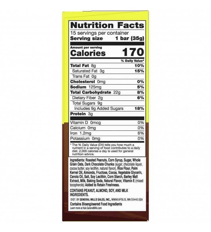 Nature Valley Sweet & Salty Nut Chewy Granola Bars, Dark Chocolate Peanut & Almond, 15 Ct Family Pack, 18 Oz