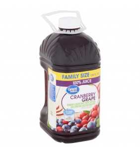 Great Value Cranberry Grape 100% Juice Family Size, 128 fl oz