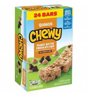 Quaker Chewy Granola Bars, Peanut Butter Chocolate Chip (24 Pack)