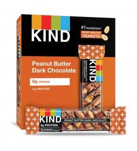 KIND Bars, Peanut Butter Dark Chocolate, Gluten Free, Low Sugar, 1.4oz, 12 Count