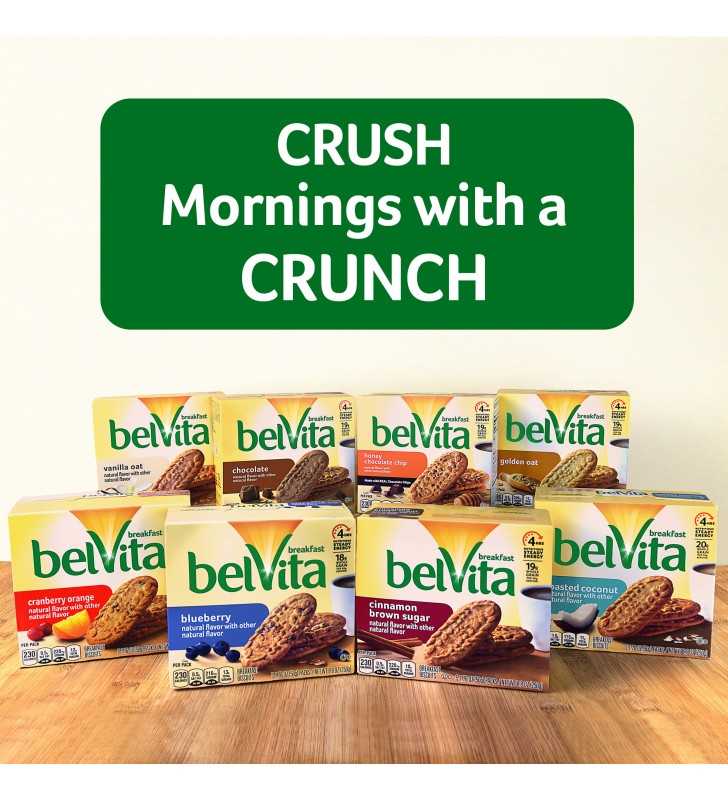 belVita Chocolate Breakfast Biscuits, 5 Packs (4 Biscuits Per Pack)