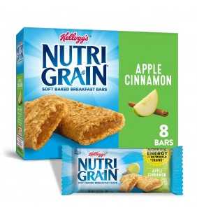 Kellogg's Nutri-Grain, Soft Baked Breakfast Bars, Apple Cinnamon, 8 Ct, 10.4 Oz