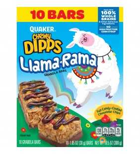 Quaker Chewy Dipps Llama Rama Granola Bars, 10 Count