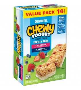 Quaker Chewy Yogurt Granola Bars, Variety Pack (14 Pack)