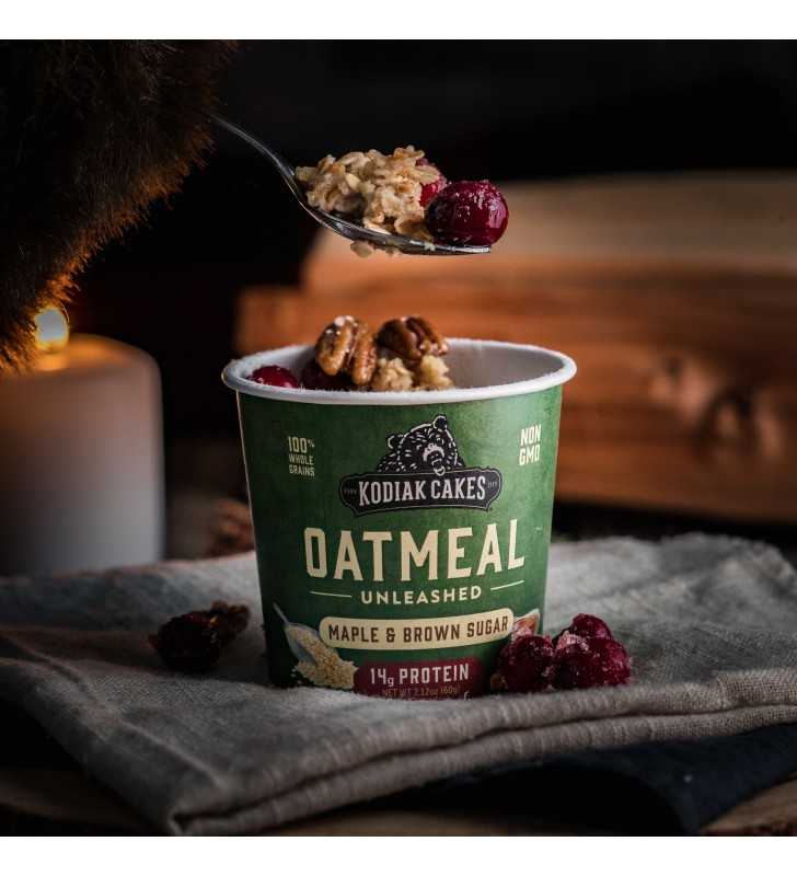 Kodiak Cakes Unleashed Oatmeal, Cinnamon - 2.12 oz