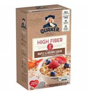 Quaker Select Starts, Instant Oatmeal, Maple Brown Sugar, High Fiber, 8 Packets