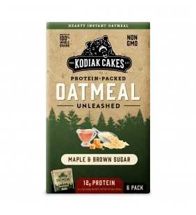 Kodiak Cakes, Protein Packed Instant Oatmeal, Maple & Brown Sugar, 12g Protein, 6 Packets