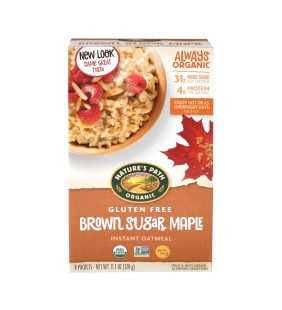 Nature's Path, Instant Oatmeal, Gluten Free, Brown Sugar Maple, 8 Packets
