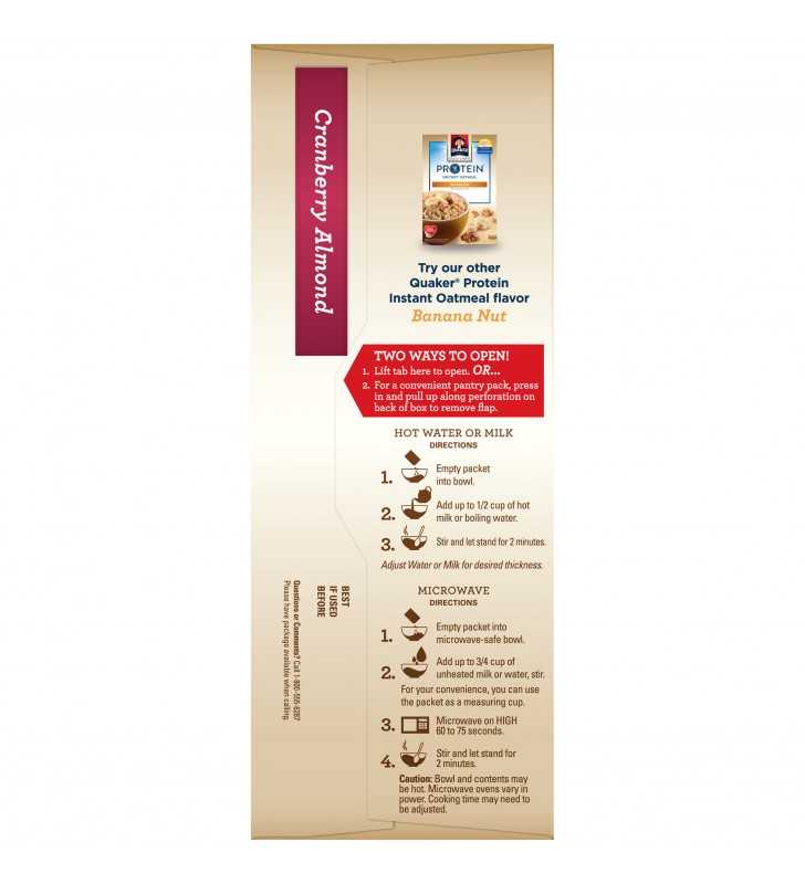 Quaker Select Starts Instant Oatmeal, Cranberry Almond, 6 Packets