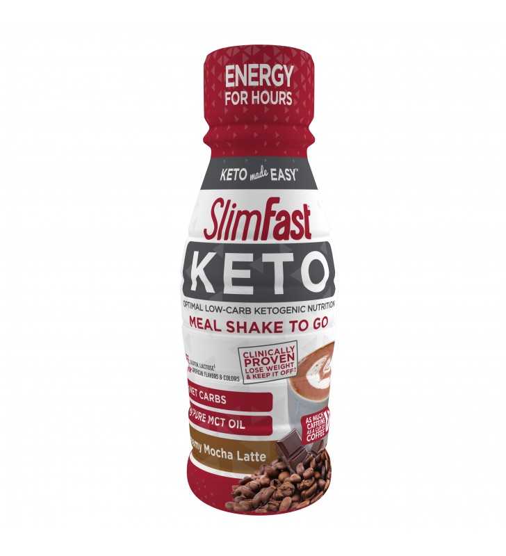 SlimFast Keto Meal Shake To Go, Mocha, 11 Fl. Oz, 4 Count