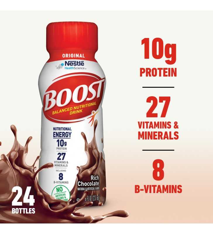 Boost Original Complete Nutritional Drink Rich Chocolate 8 Fl Oz Bottle ...