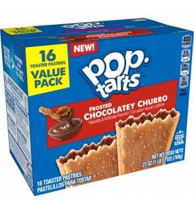 Pop-Tarts, Breakfast Toaster Pastries, Frosted Chocolatey Churro, Value Pack, 27 Oz, 16 Ct