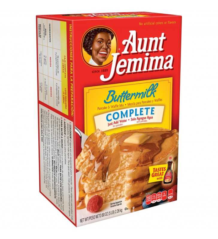 Aunt Jemima Buttermilk Complete Pancake And Waffle Mix 80 Oz Box