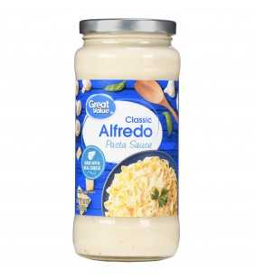 Great Value Classic Alfredo Pasta Sauce, 16 oz