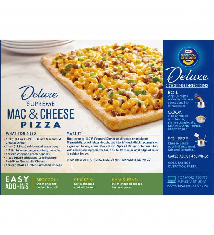 Kraft Deluxe Original Cheddar Mac and Cheese Dinner, 14 oz Box